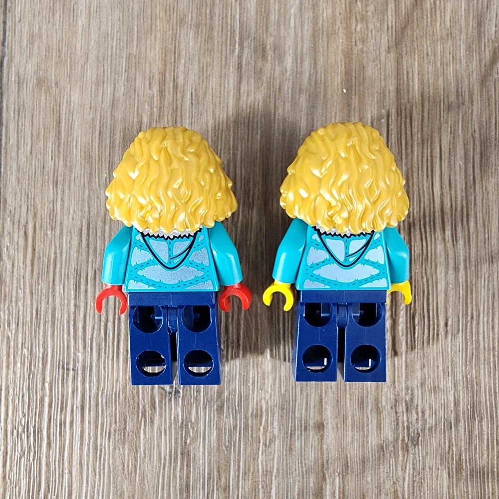LEGO Minifigure Lot of 2 Custom Blonde Bearded Figures Glasses Goggles